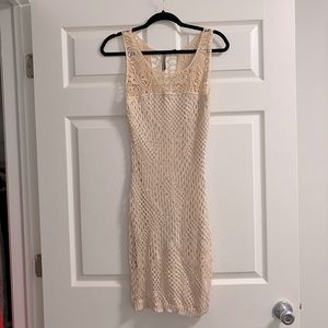 Pale pink/nude knitted dress by Guess (S)